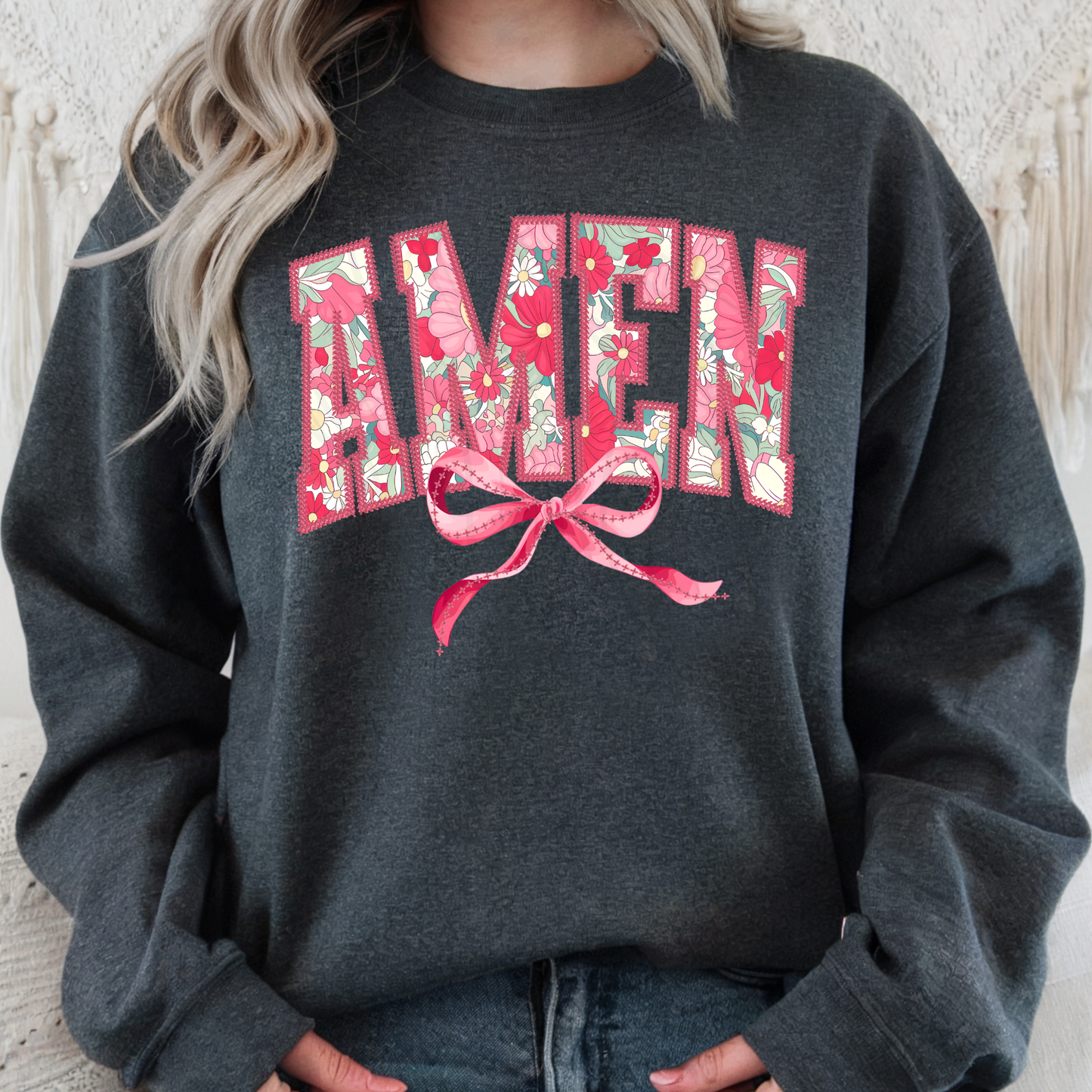Amen Floral Coquette Transfer