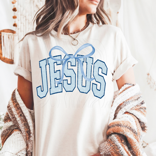 Jesus Coquette Bow Transfer