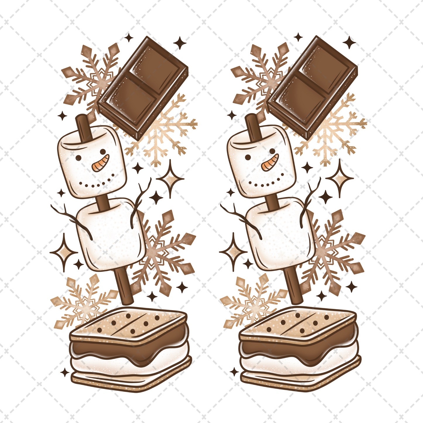 Snowman Smore  ** TWO PART* SOLD SEPARATELY** Transfer