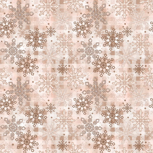 Tan Snowflake Seamless - Sublimation Transfer