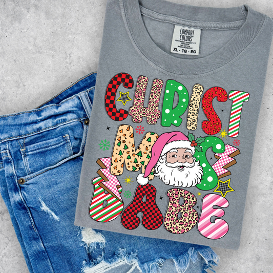 Christmas Babe Santa Cheetah Transfer