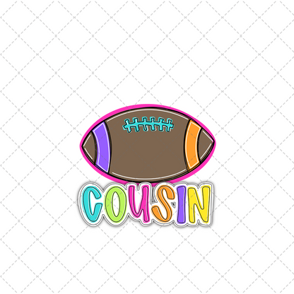 Bright Dotty Football Cousin Transfer ** TWO PART* SOLD SEPARATELY**