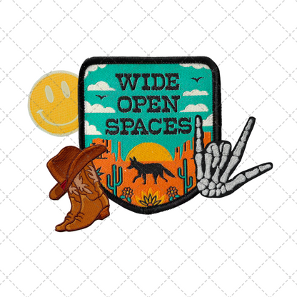 Wide Open Spaces Faux Patch Transfer