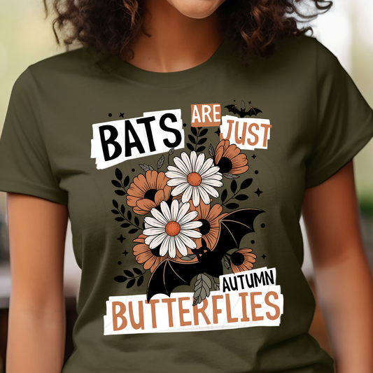 Bats Autumn Butterflies Transfer