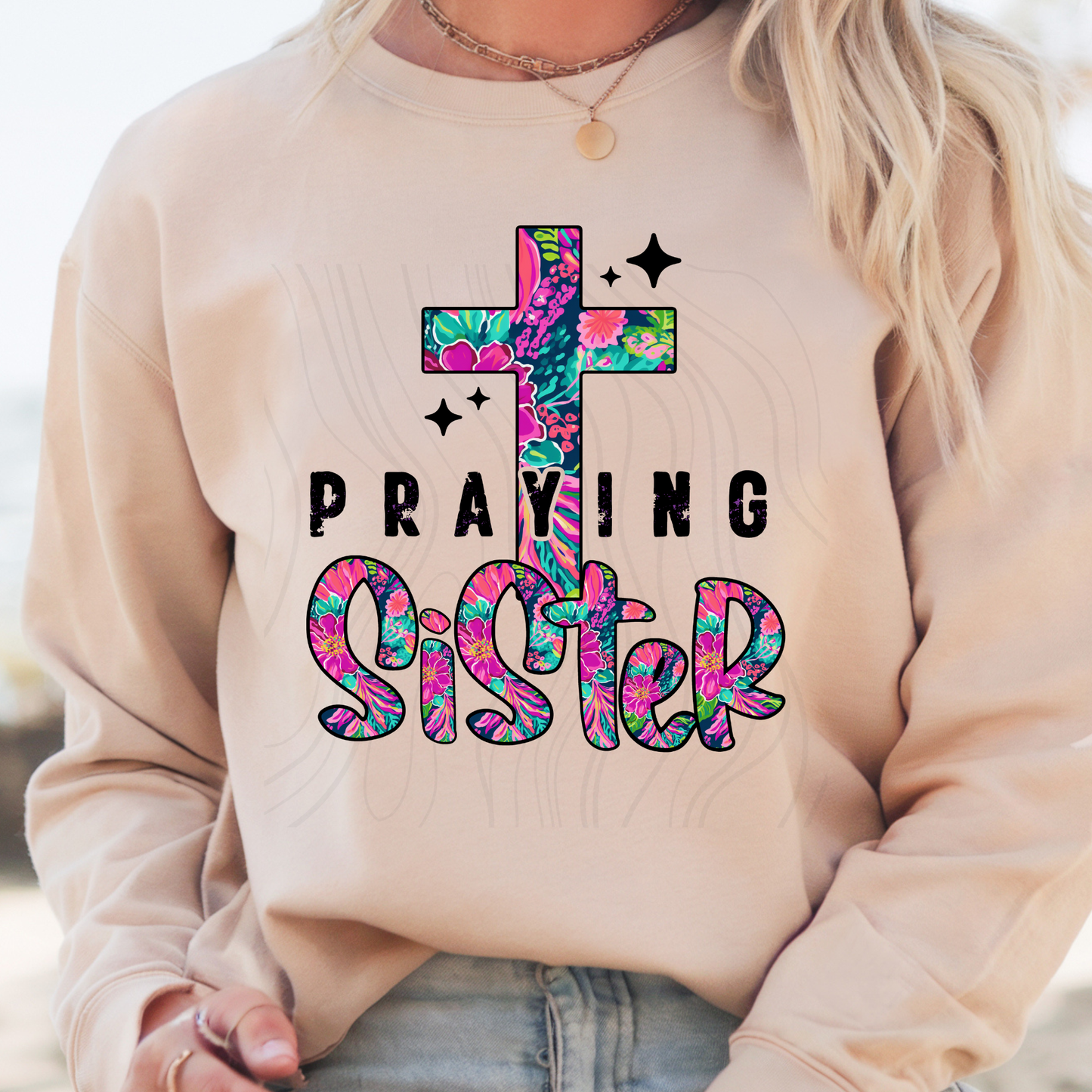 Praying Sister Transfer**SOLD SEPARATELY**