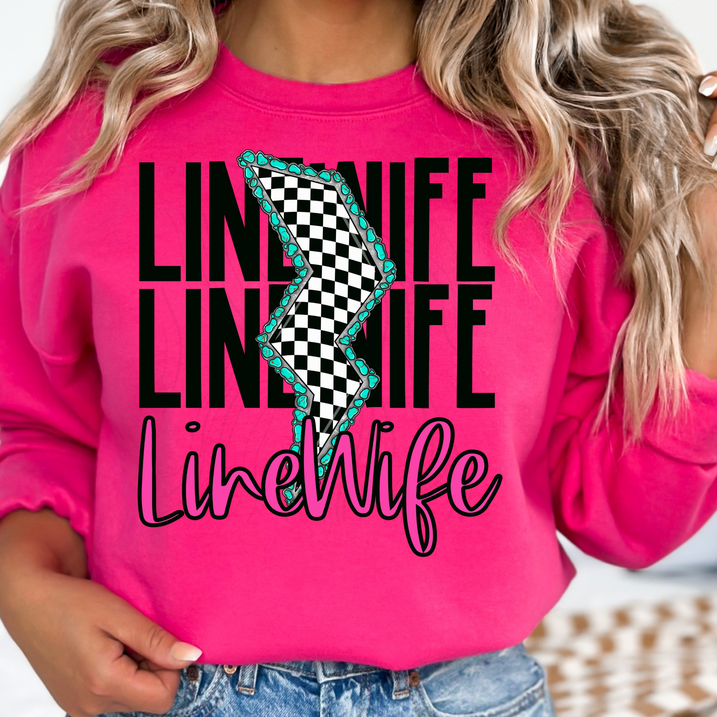 Line Wife Pink Transfer