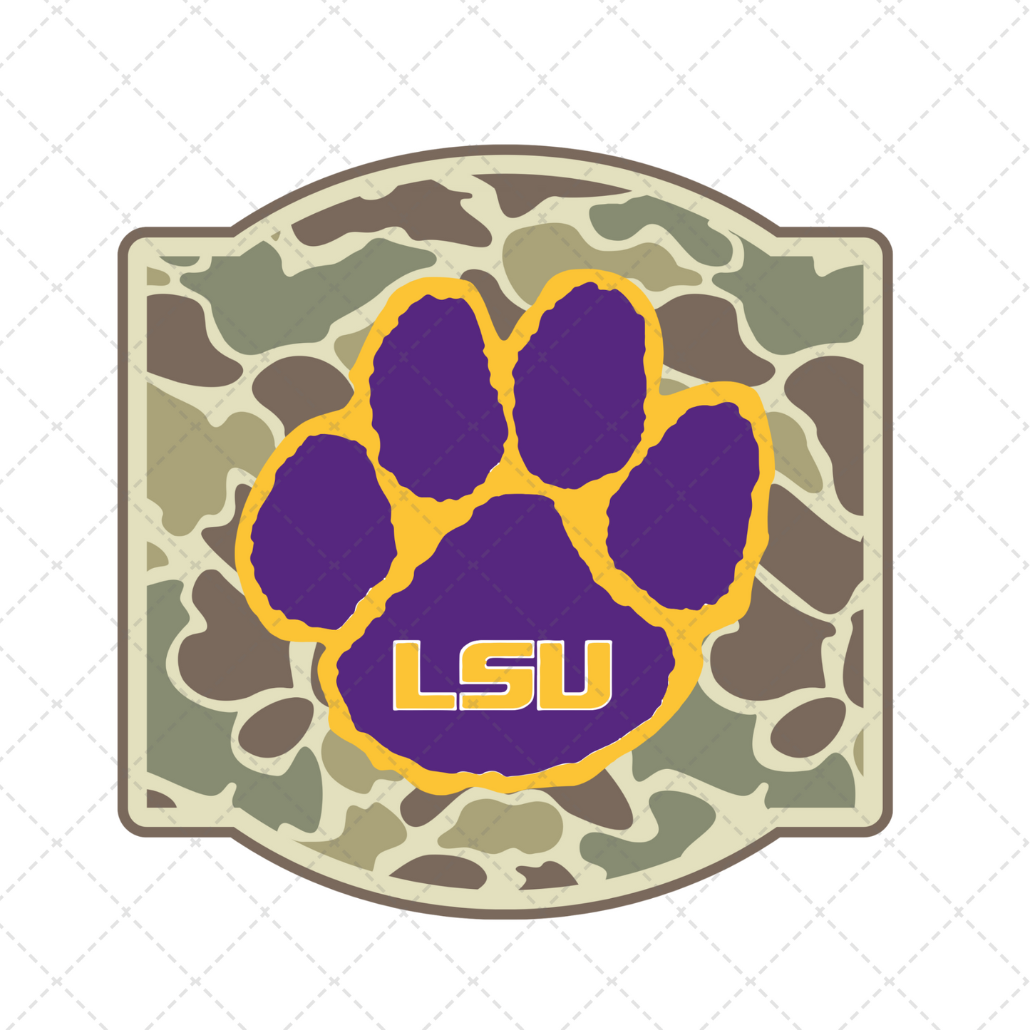 LSU Camo Transfer ** TWO PART* SOLD SEPARATELY**