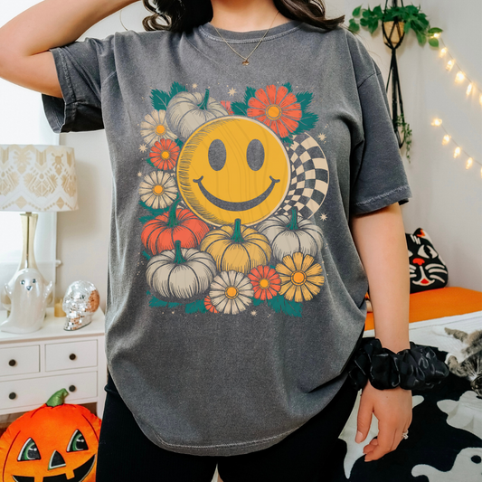 Fall Pumpkins & Smiley Transfer