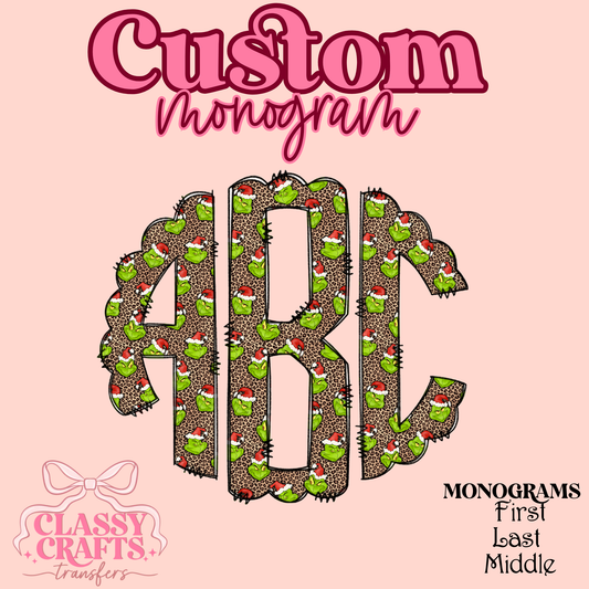 Leopard Gman - Custom Monogram Transfer