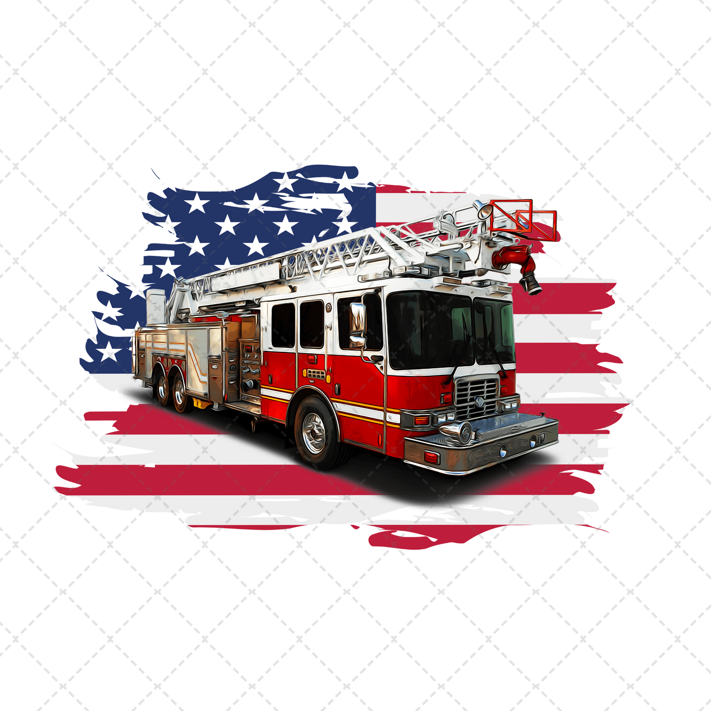 American Flag Fire Truck Transfer