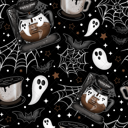 Freshly Boo'd Coffee Seamless 1 - Sublimation Transfer