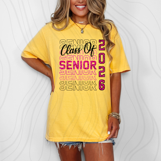 Pink Glitter Senior 2026 Transfer