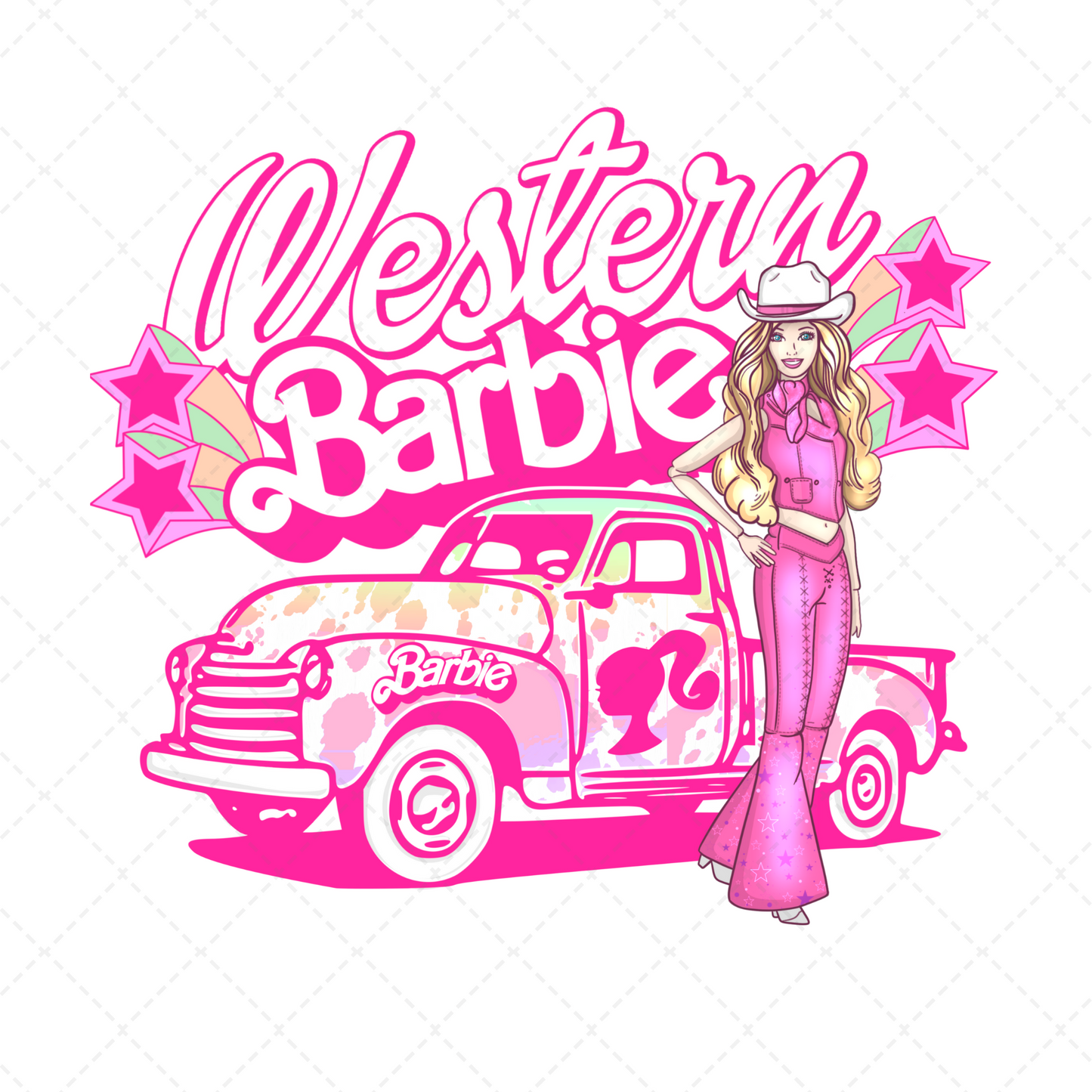 Western Barbie Transfer ** TWO PART* SOLD SEPARATELY**