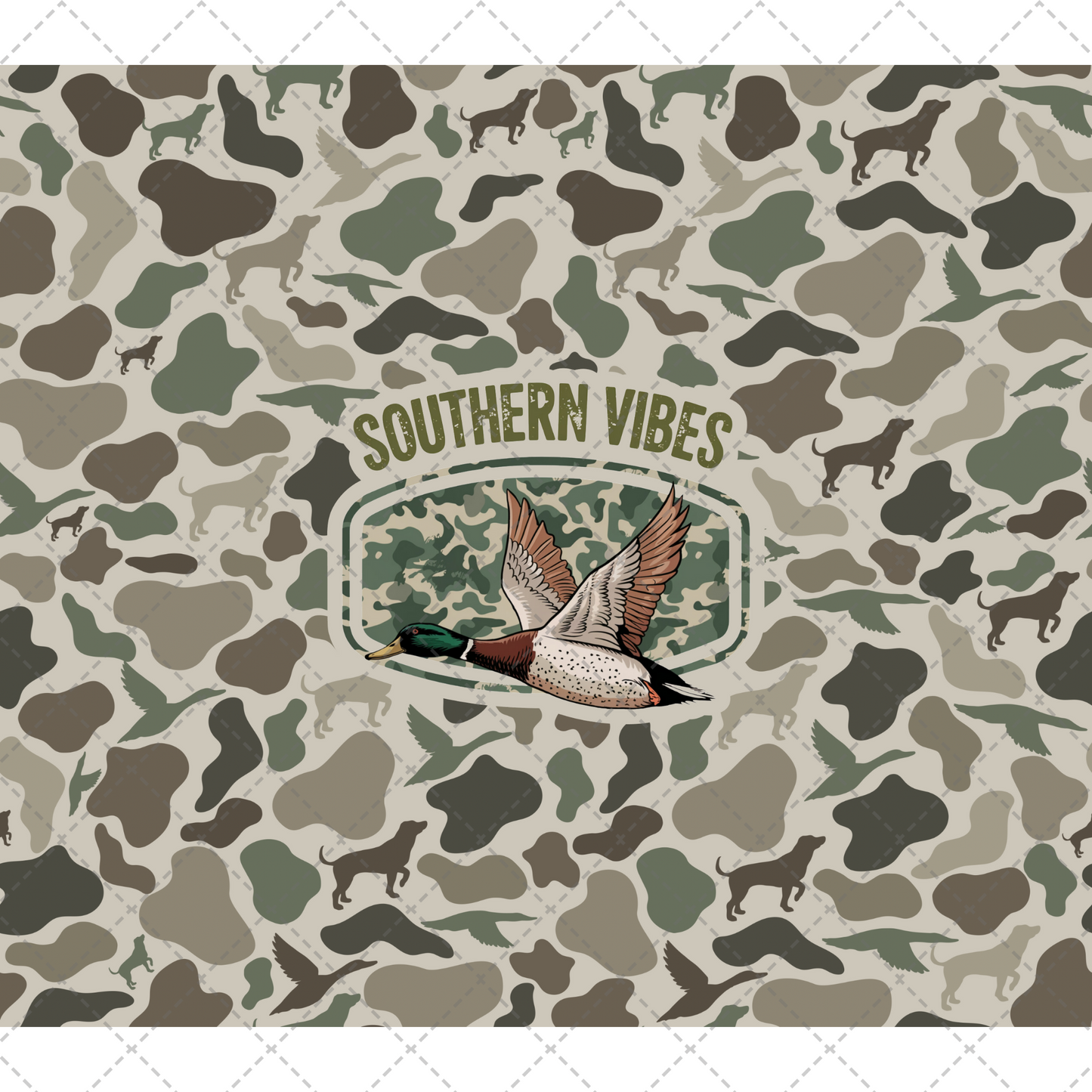 Camo Duck Southern Vibes Tumbler Wrap - Sublimation Transfer