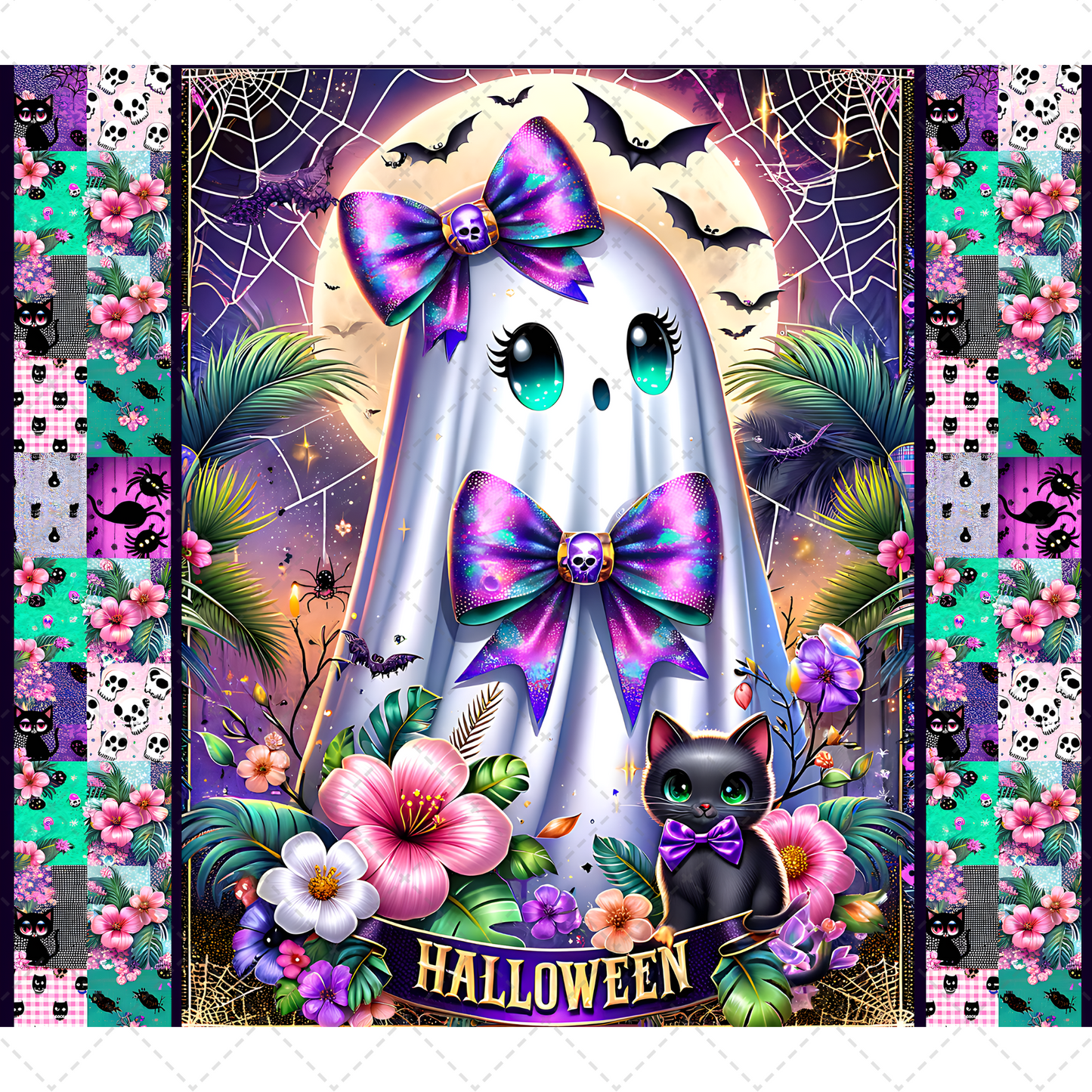 Halloween Coquette Ghost Tumbler- Sublimation Transfer