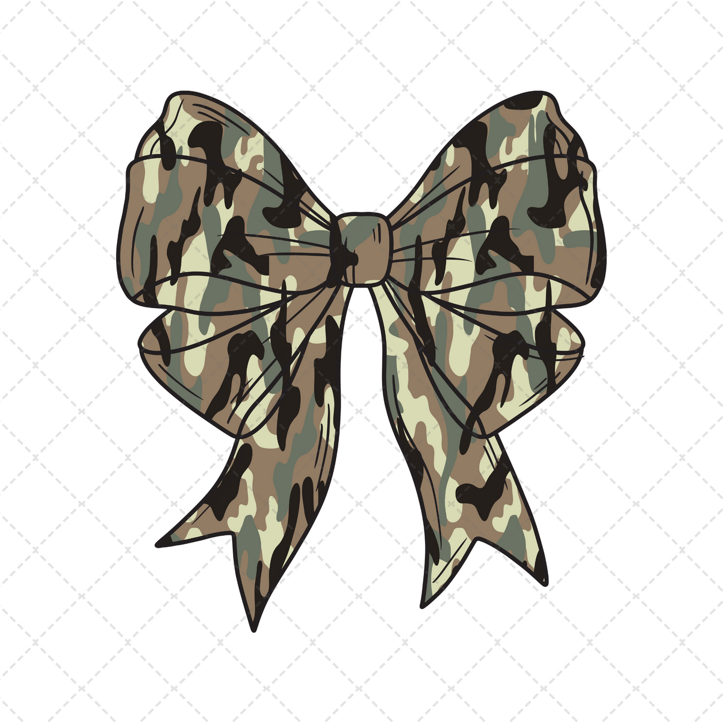 Old School Camo Bow Transfer