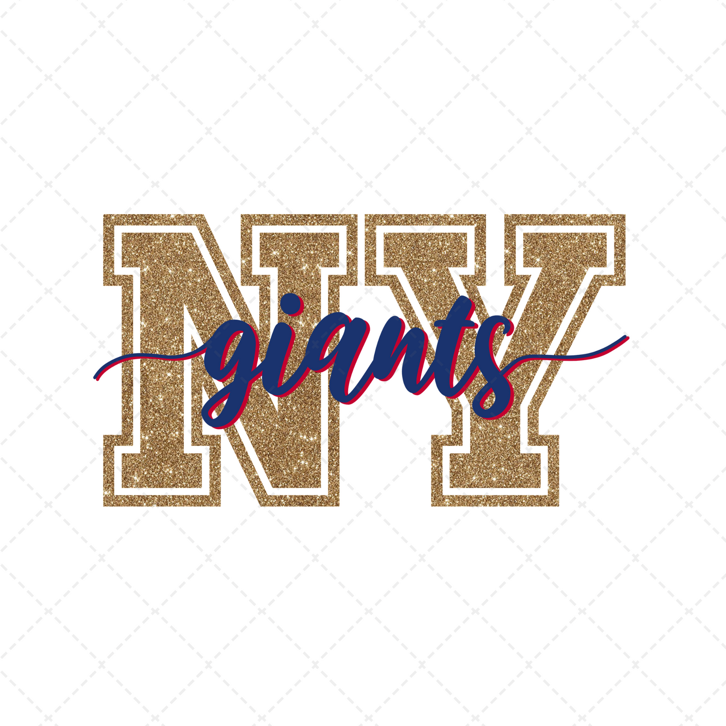 NYG Faux Glitter Transfer