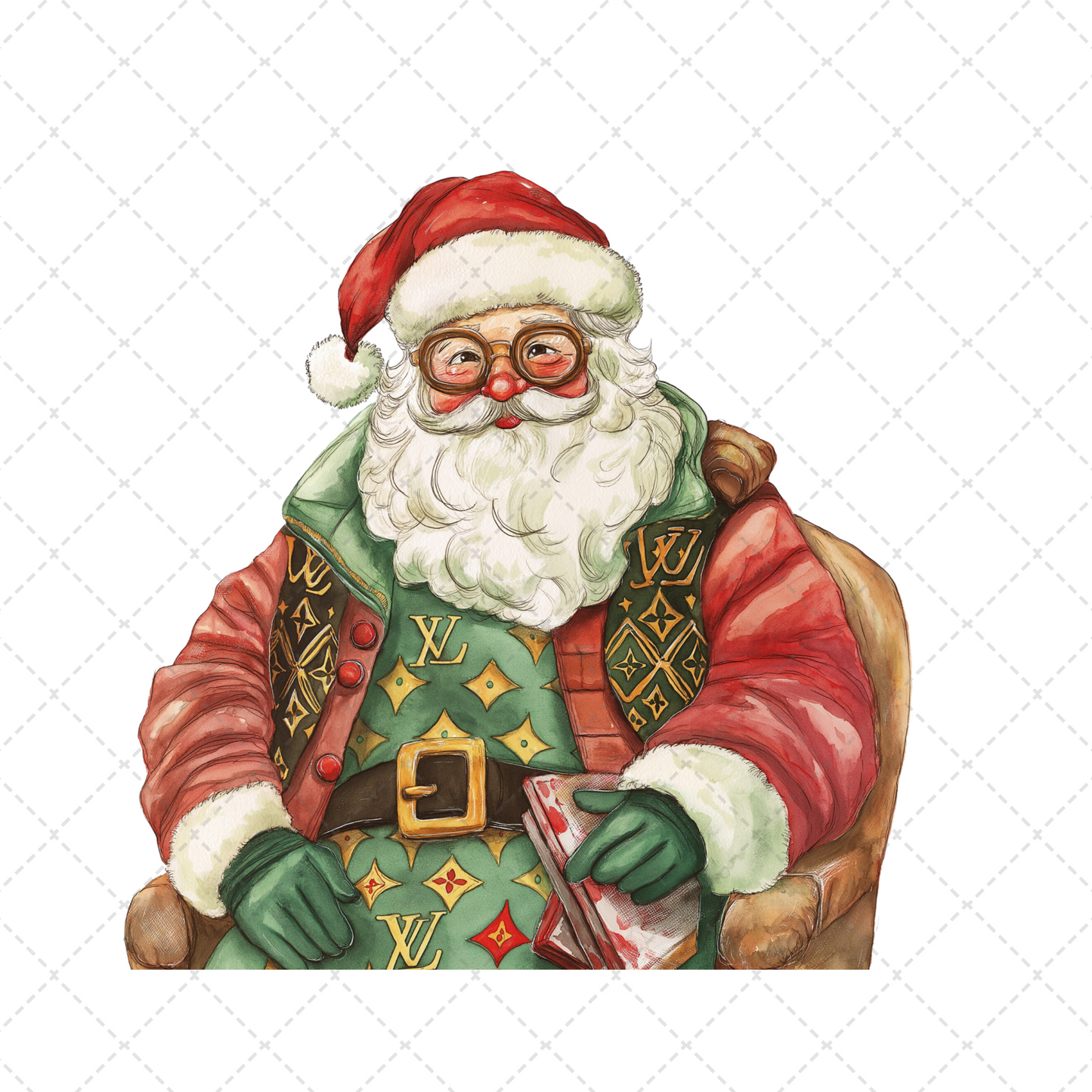 Preppy Santa Claus Transfer