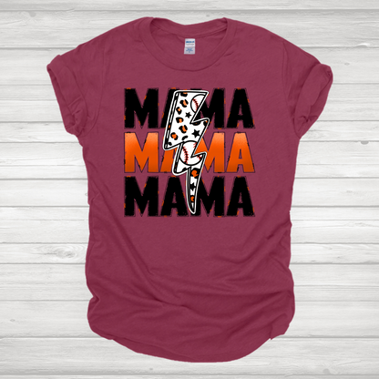 Baseball Mama Orange Transfer