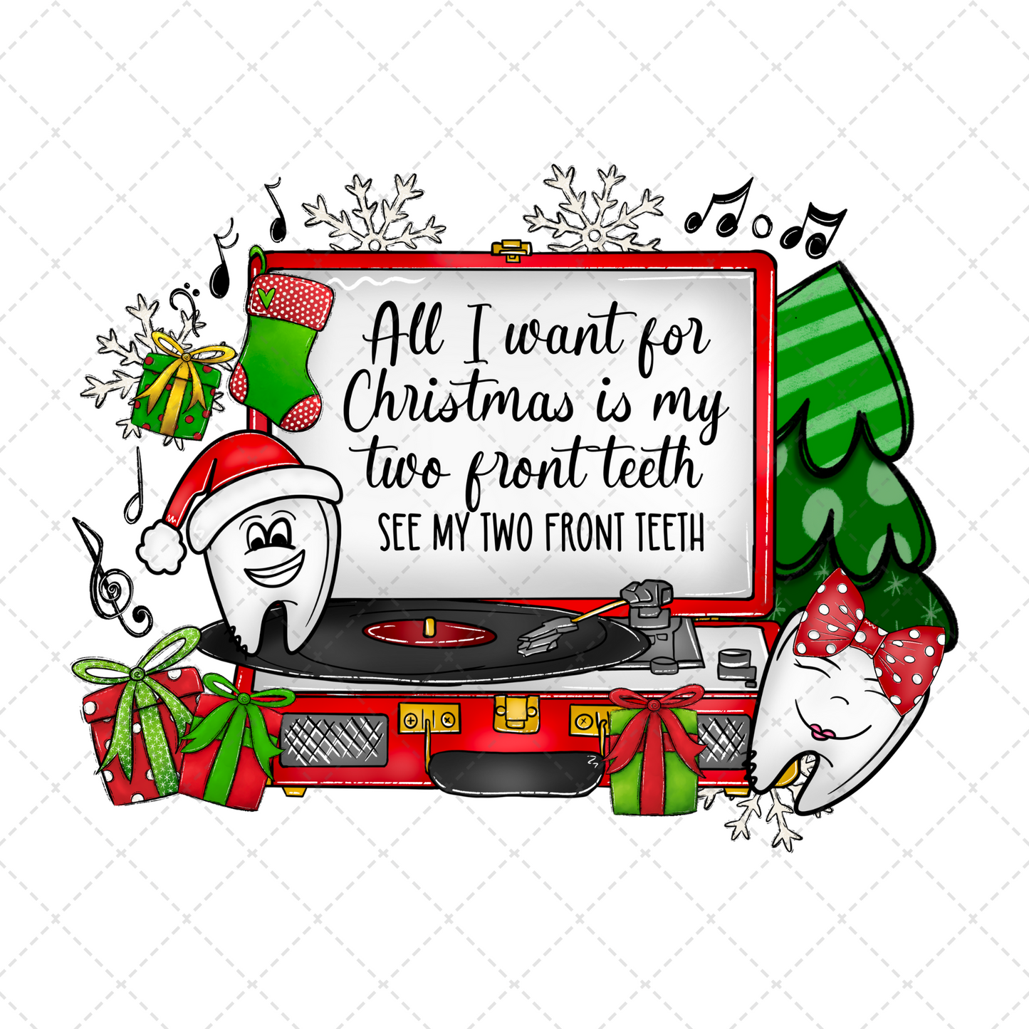 All I Want For Christmas IS My Two Front Teeth Record Transfer