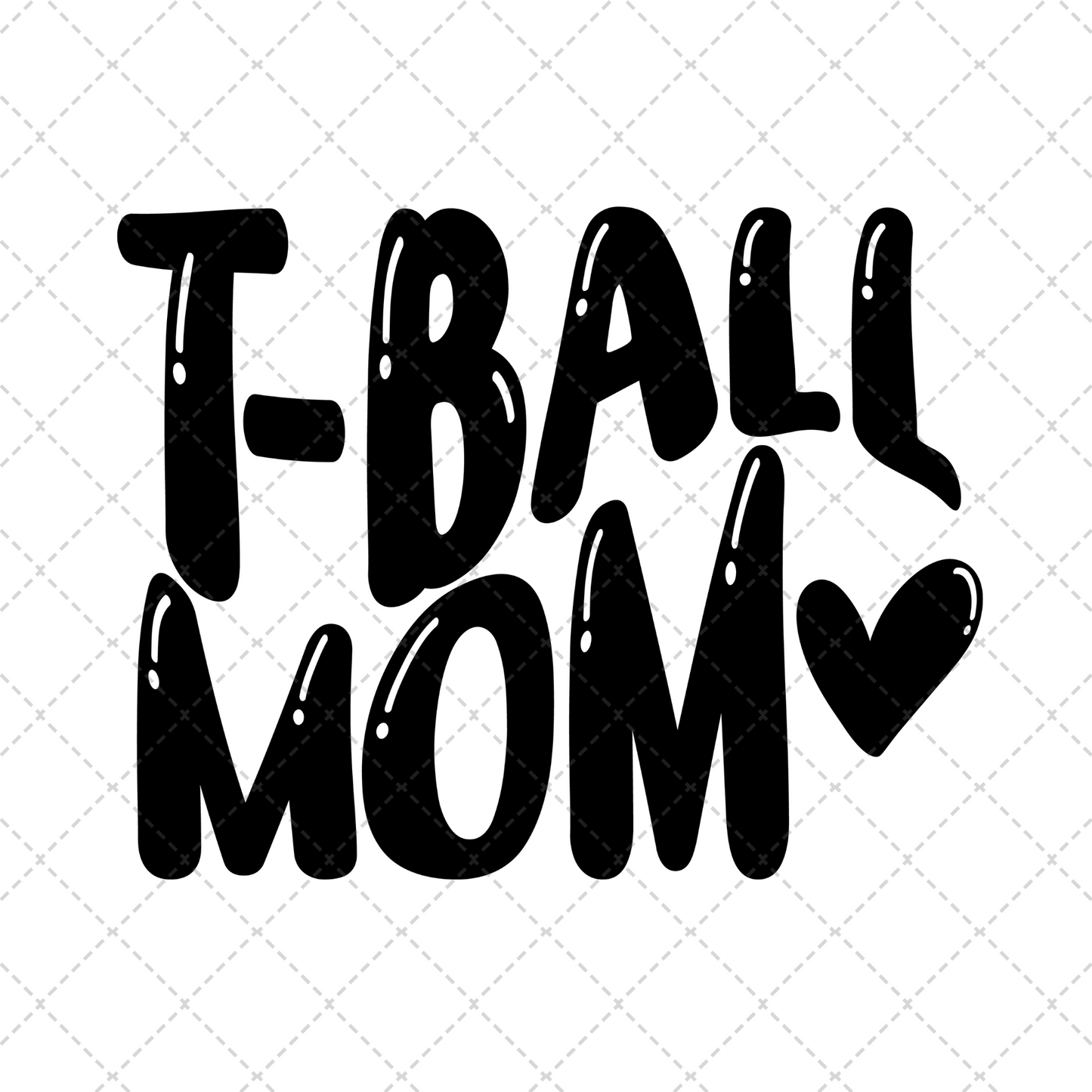 Tball Mom Retro Wave Transfer