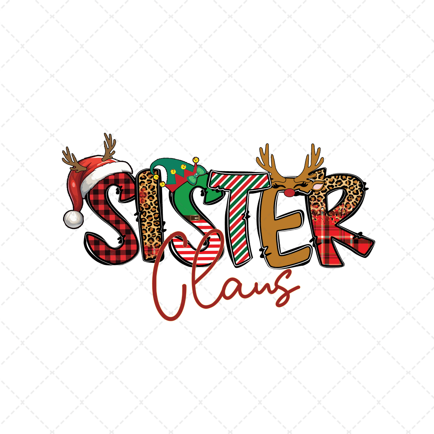 Sister Claus Hat Transfer