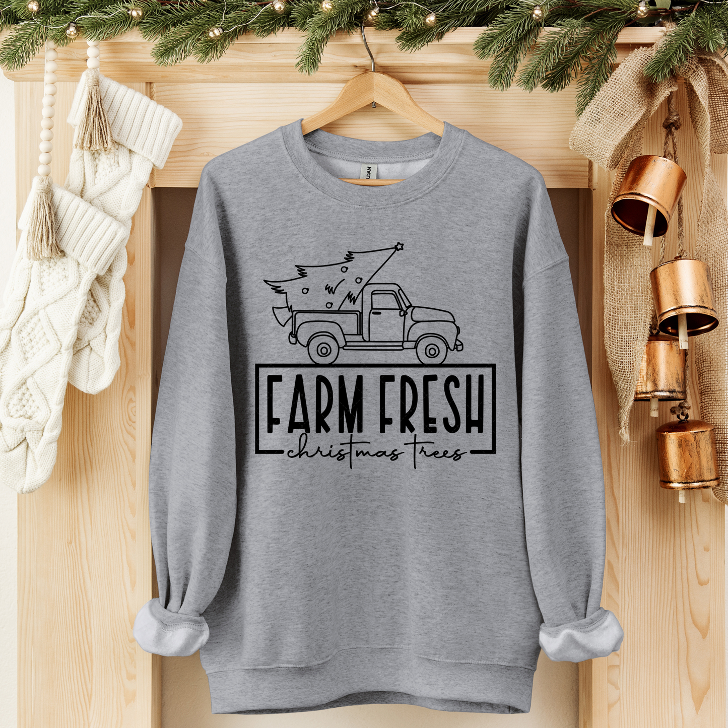 Farm Fresh Trees Black Transfer