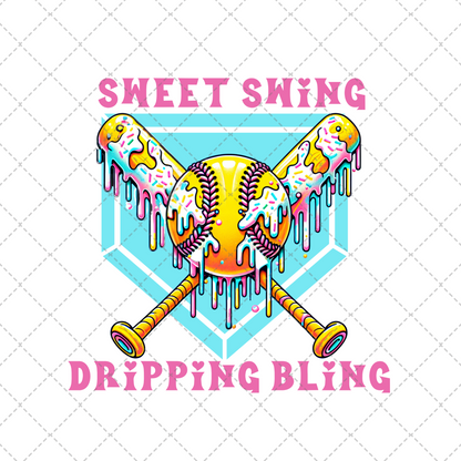 Sweet Swing Dripping Bling Sprinkles Transfer