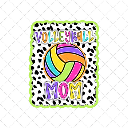 Bright Dotty Volleyball Mom Transfer ** TWO PART* SOLD SEPARATELY**