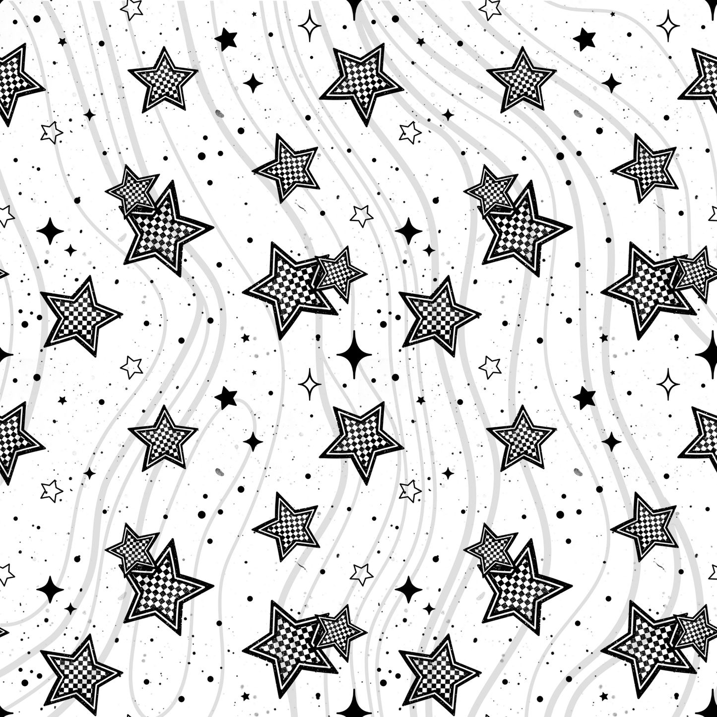 Black And White Stars Seamless