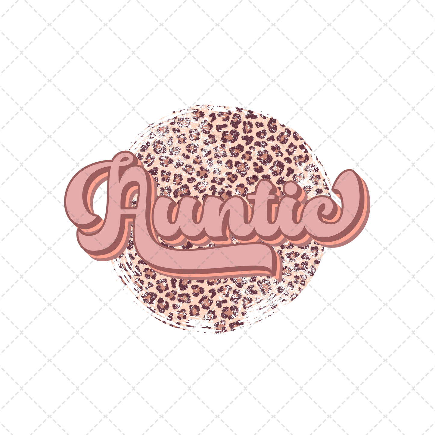 Pink Leopard Auntie Transfer