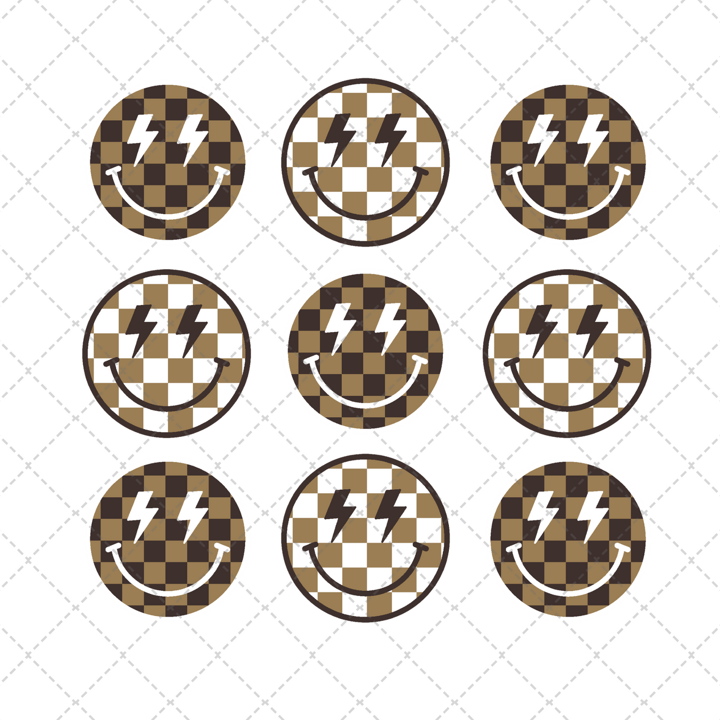 Preppy Smiley Grid Transfer