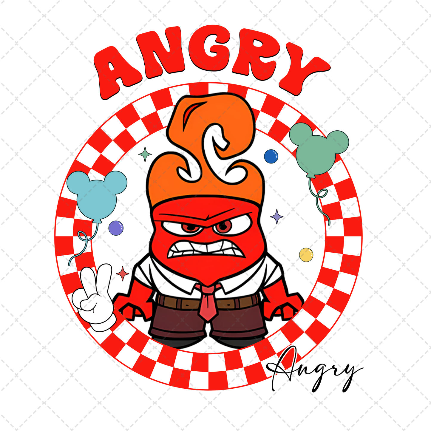 Angry Checkered Transfer