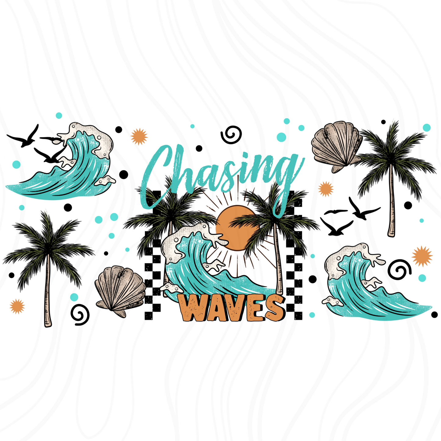 Chasing Waves 16oz Libbey Wrap Transfer