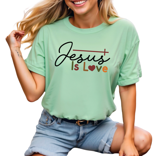 Jesus Is Love   - ** CLEAR FILM SCREEN PRINT TRANSFER