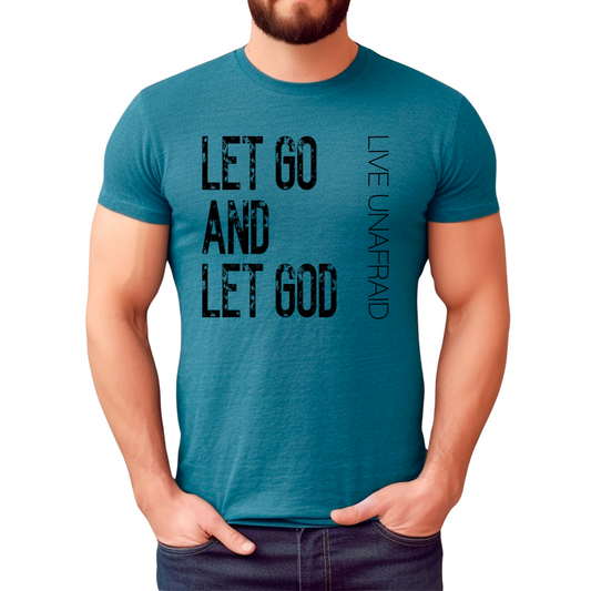 Let Go Let God   - SINGLE COLOR- Screen Print Transfer