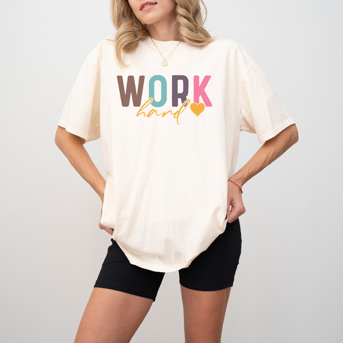 Work Hard    - ** CLEAR FILM SCREEN PRINT TRANSFER