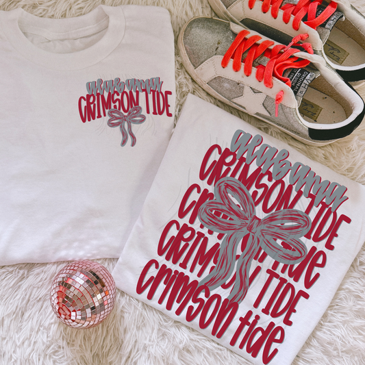 AL Tide Stacked Bow Transfer *TWO PART**SOLD SEPARATELY**