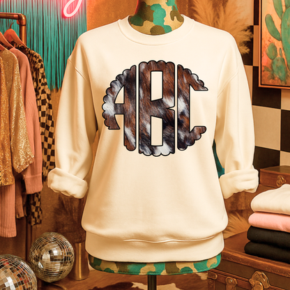 Cowhide Fur - Custom Monogram Transfer