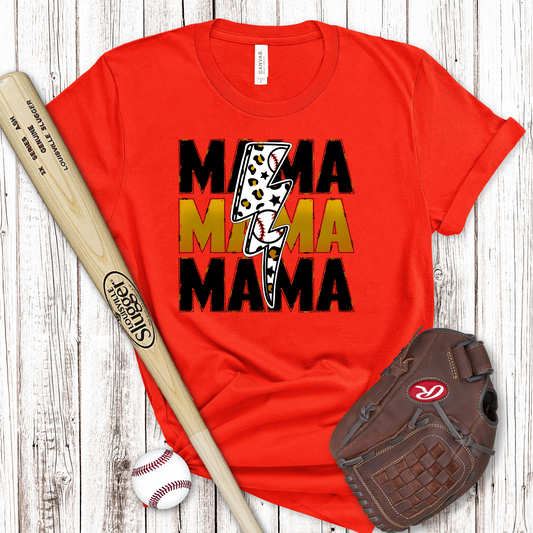 Baseball Mama Gold Transfer