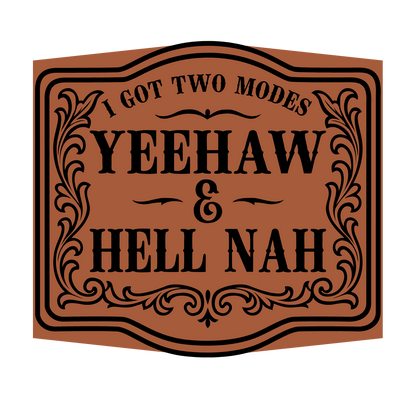 Yeehaw & Hell Nah Leather Patch