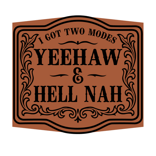 Yeehaw & Hell Nah Leather Patch