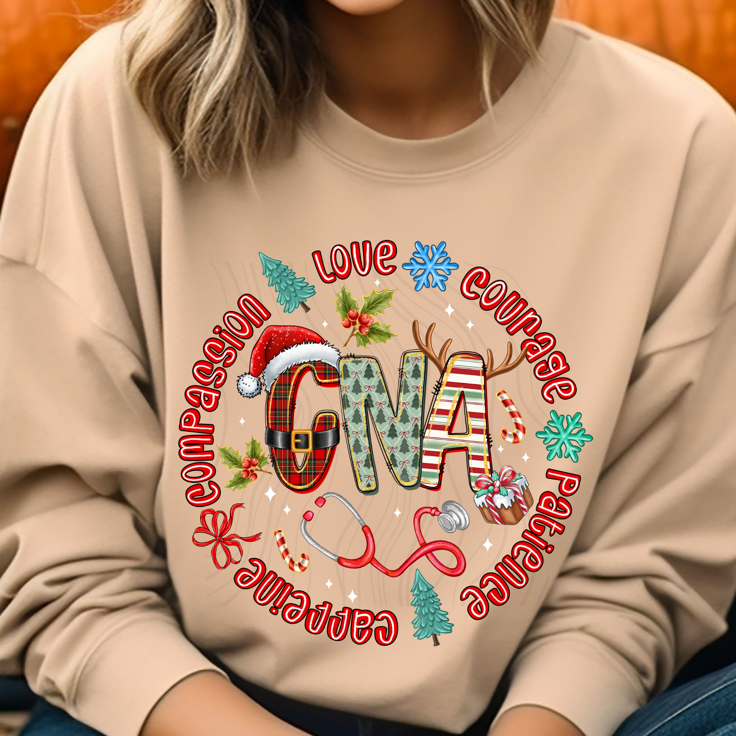 Love CNA Christmas Transfer**SOLD SEPARATLEY**