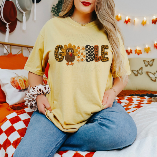 TURKEY GOBBLE FAUX YARN TRANSFER