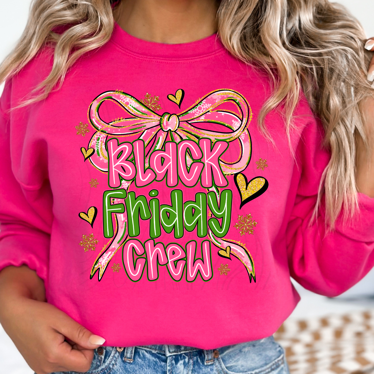 Black Friday Crew Bow Transfer