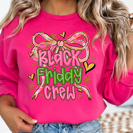 Black Friday Crew Bow Transfer