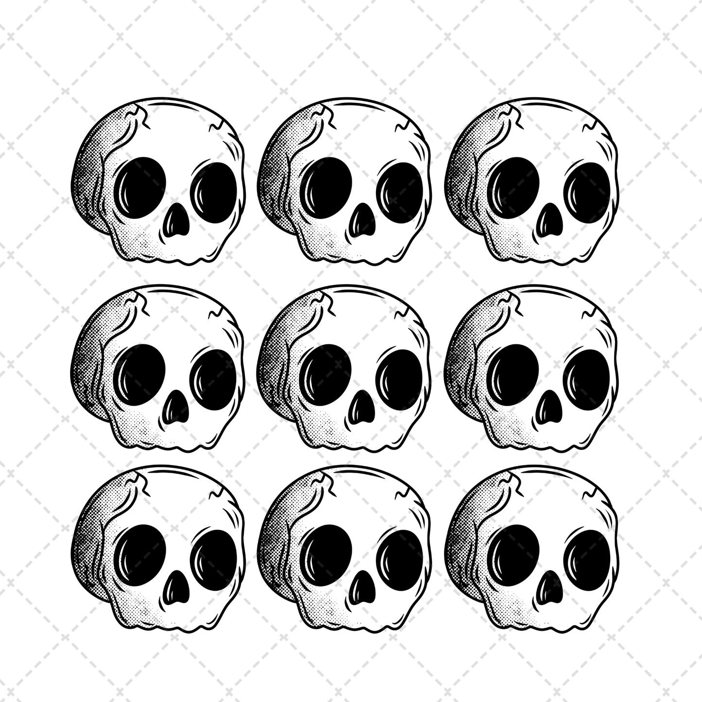 Single Color Skull Transfer