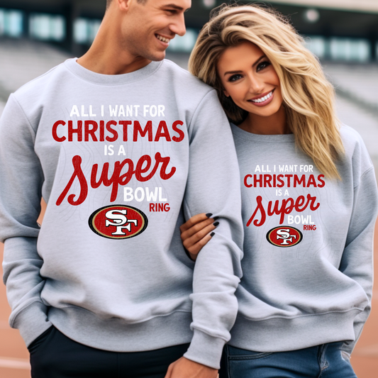 Christmas Super Bowl SF Transfer**SOLD SEPARATELY**