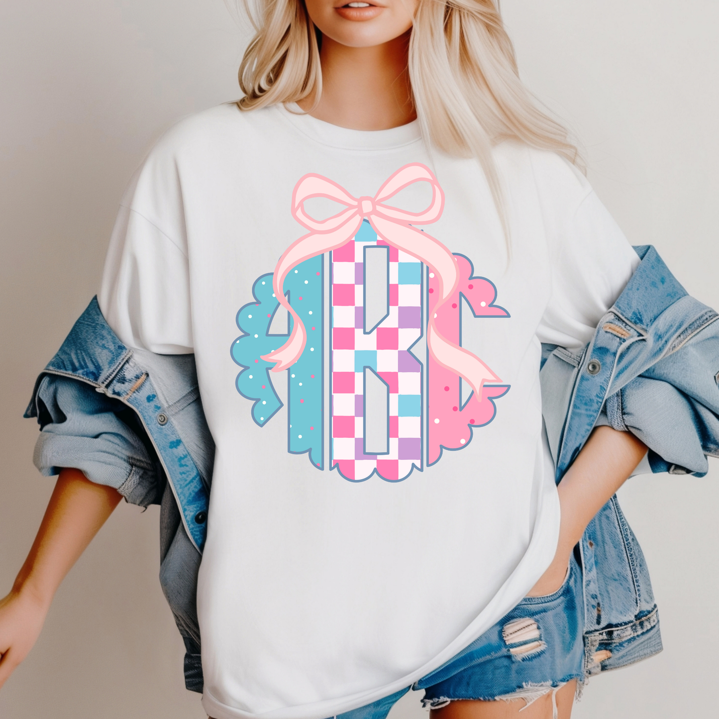 Multi Color Pastel - Custom Monogram Transfer