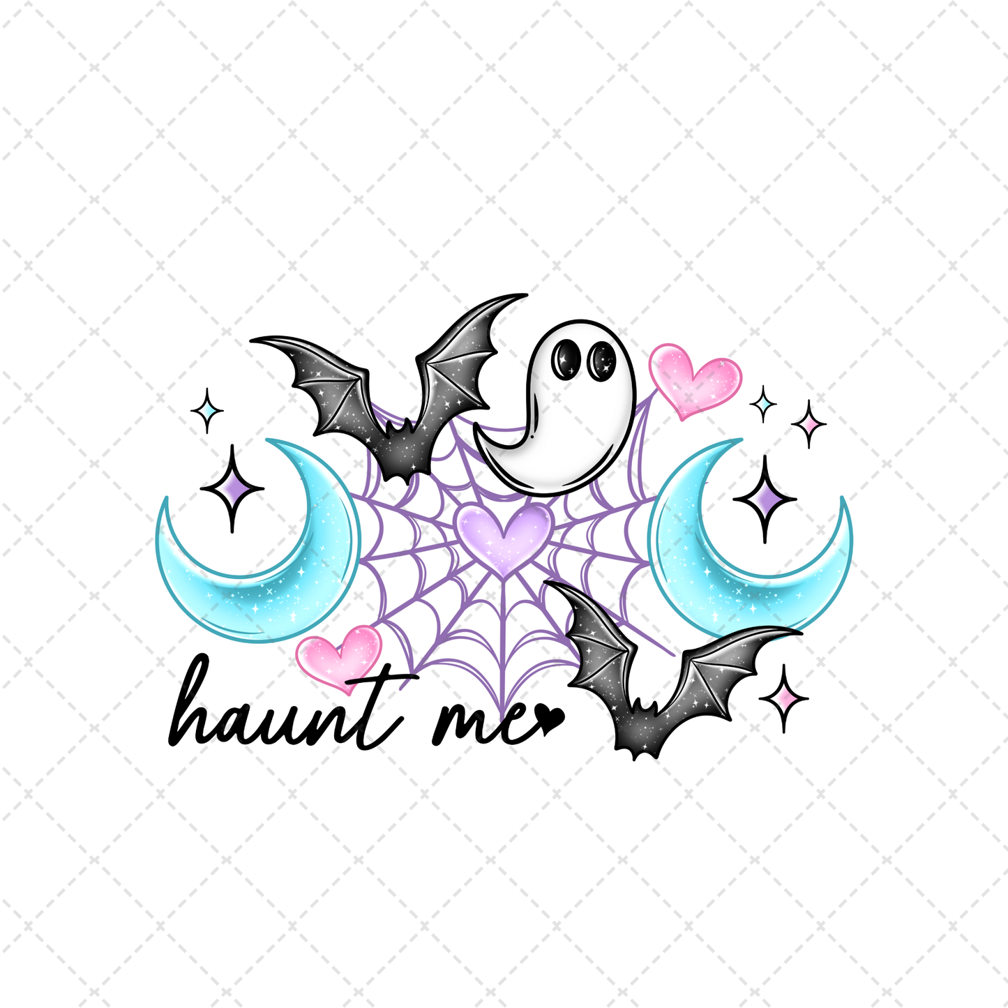 Haunt Me Black Transfer ** TWO PART* SOLD SEPARATELY**